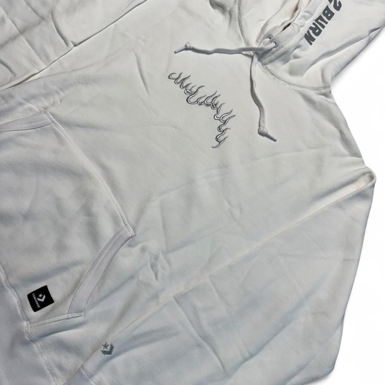 Converse x Babylon Hoodie Size M Learn2Burn White Flame 3