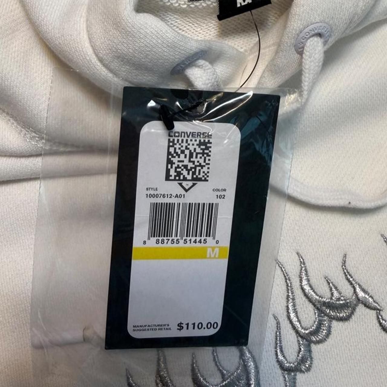 Converse x Babylon Hoodie Size M Learn2Burn White Flame 4