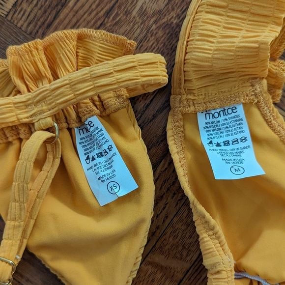 Montce Ruffle Triangle Bikini in Yellow 11