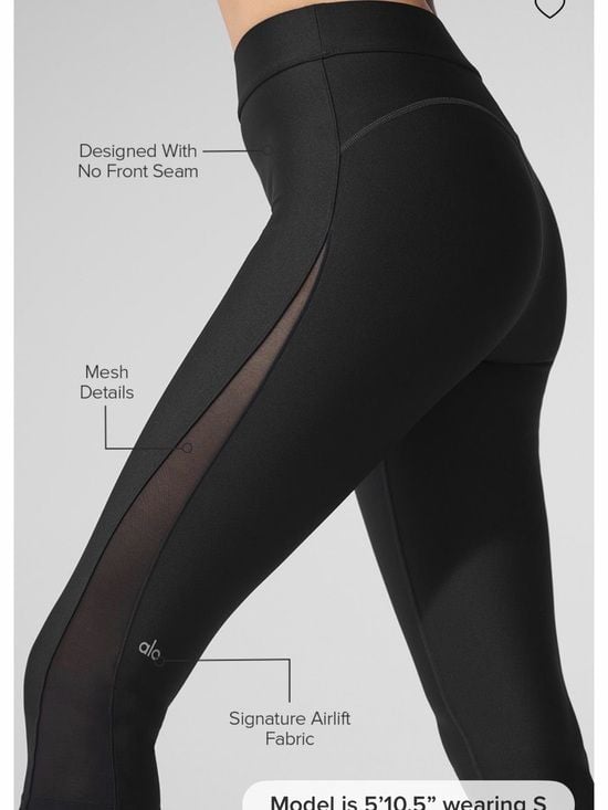 NWT ALO Airlift Mesh High-Waist Just Right Capri Leggings 2