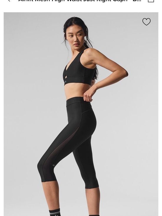 NWT ALO Airlift Mesh High-Waist Just Right Capri Leggings 7