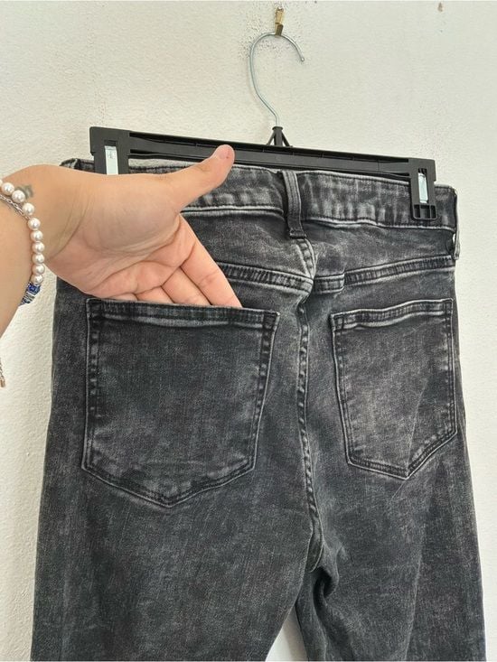 GAP High Rise Universal Legging Jeans Black Acid Wash Size 6/28R 14