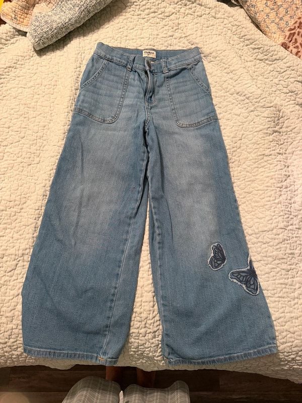OshKosh B’gosh Girls Butterfly Jeans Size 10 2