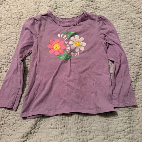 Garanimals Girls Purple Best Friends Floral Long Sleeve Shirt Size 5T