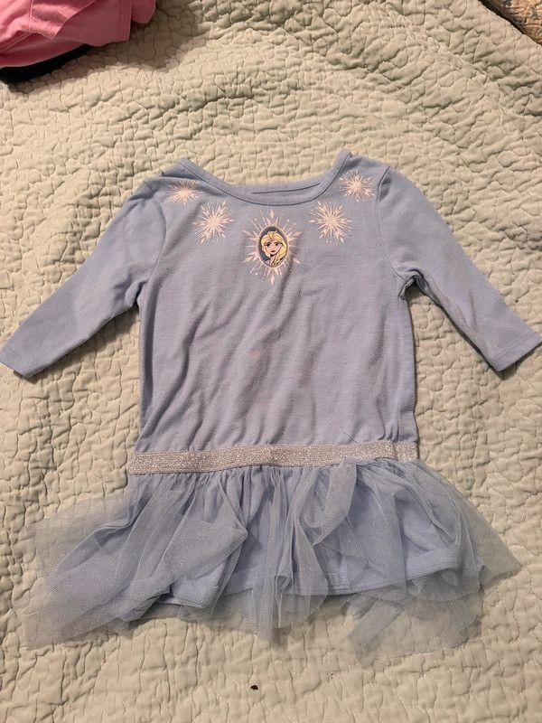 Disney Frozen II Elsa Tulle Tunic Top Size 4T 1
