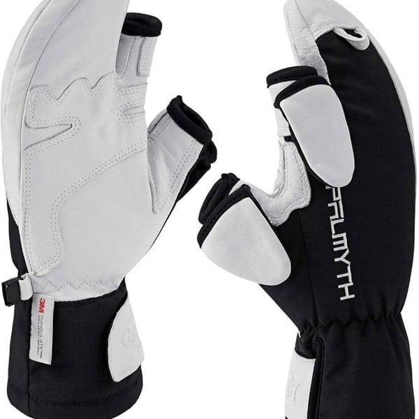 Palmyth Magnetic Leather Convertible Gloves/Mitten Ice Fishing large Ski