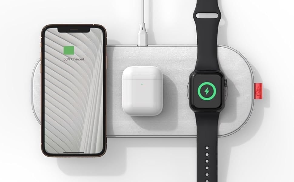 SLICECHARGE PRO 6-COILS WIRELESS CHARGING MAT Apple Watch AirPod iPhone 3 in 1 2