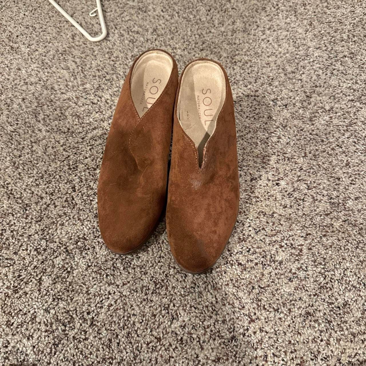 Soul Naturalizer Brown Suede Wedge Clogs Mules 2