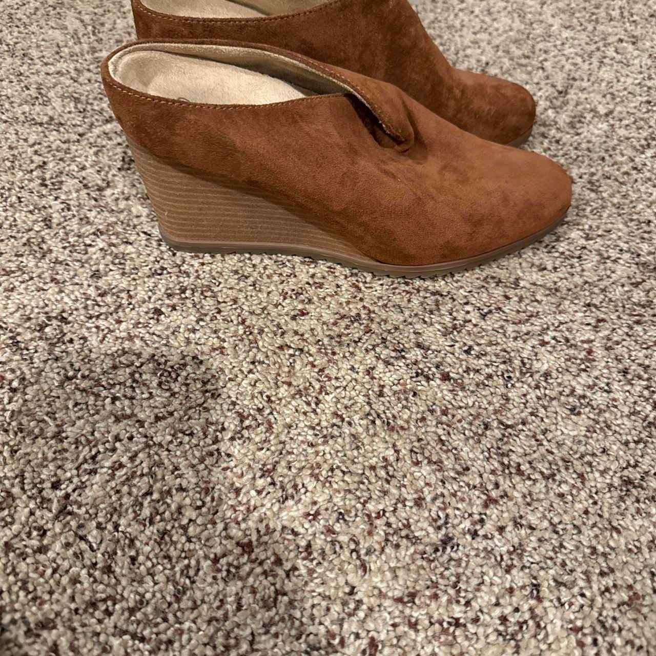 Soul Naturalizer Brown Suede Wedge Clogs Mules 3