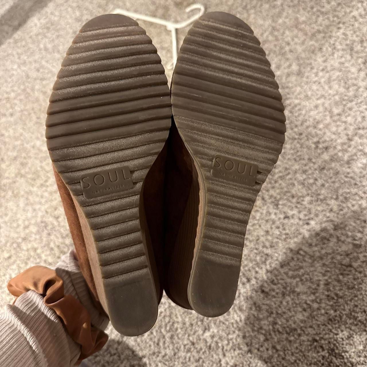 Soul Naturalizer Brown Suede Wedge Clogs Mules 5
