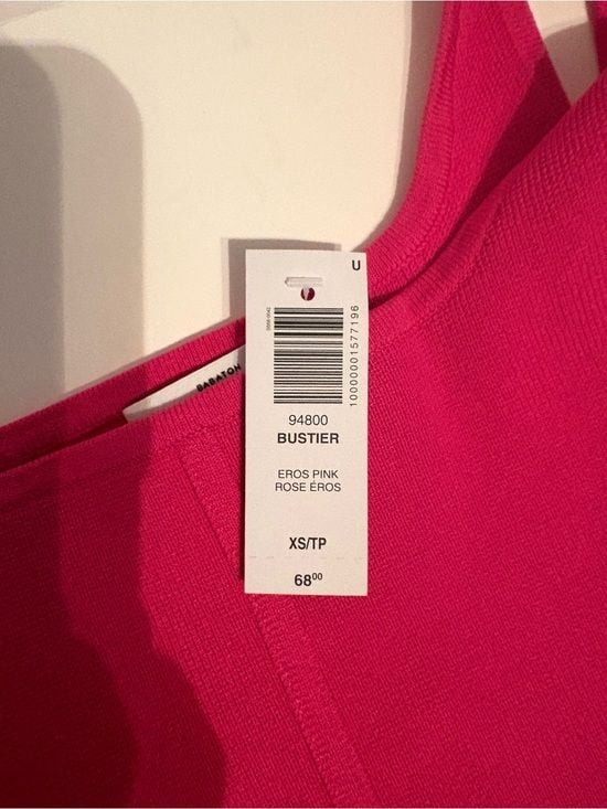 Aritzia Hot Pink Ribbed Square Neck Crop Tank 3