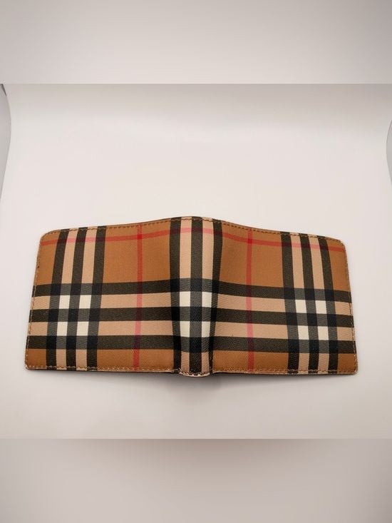 Burberry Vintage Check Leather Bifold Wallet with ID Window 2
