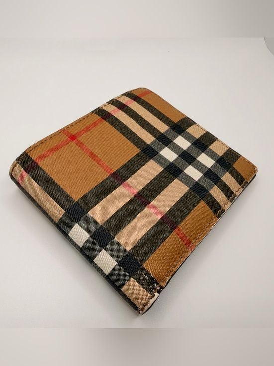 Burberry Vintage Check Leather Bifold Wallet with ID Window 5