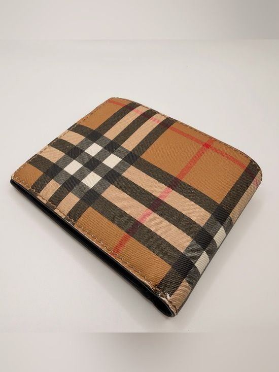 Burberry Vintage Check Leather Bifold Wallet with ID Window 6