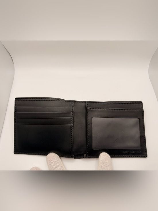 Burberry Vintage Check Leather Bifold Wallet with ID Window 7