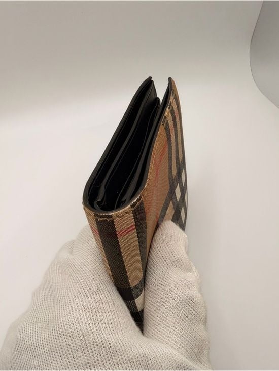 Burberry Vintage Check Leather Bifold Wallet with ID Window 14