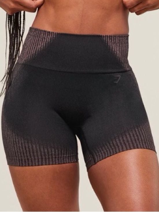 NWOT Gymshark Diffuse Seamless Set XS Top S Shorts Black Calm Pink 5
