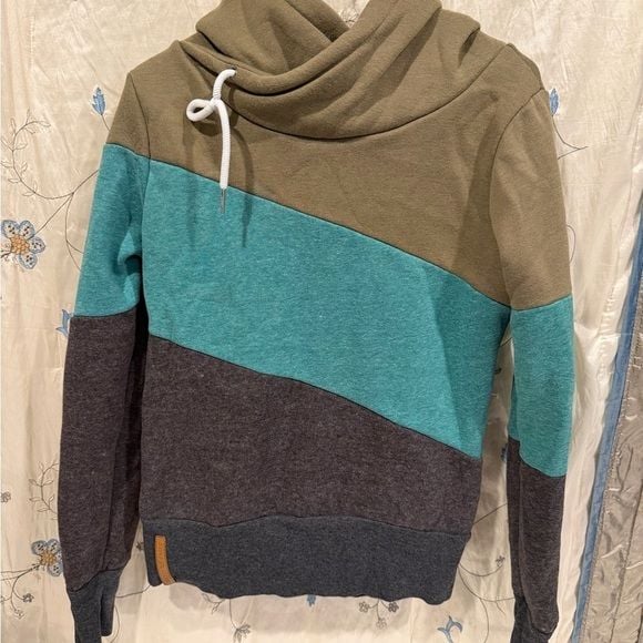 Cozy Cowl Neck Sweater in Olive, Teal, and Charcoal 3