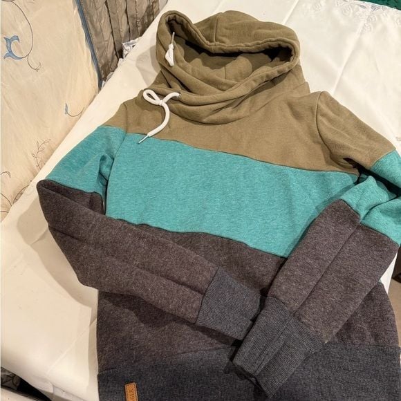 Cozy Cowl Neck Sweater in Olive, Teal, and Charcoal 10