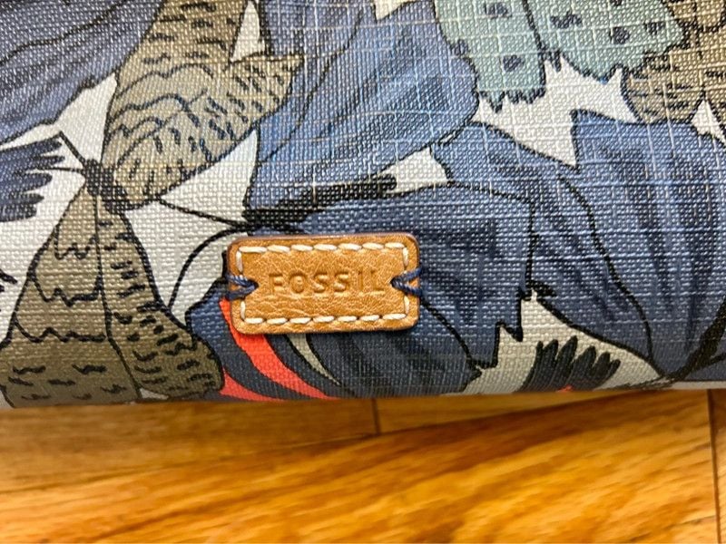 Fossil Fiona Small Crossbody Bag Butterfly Blue Leather 4