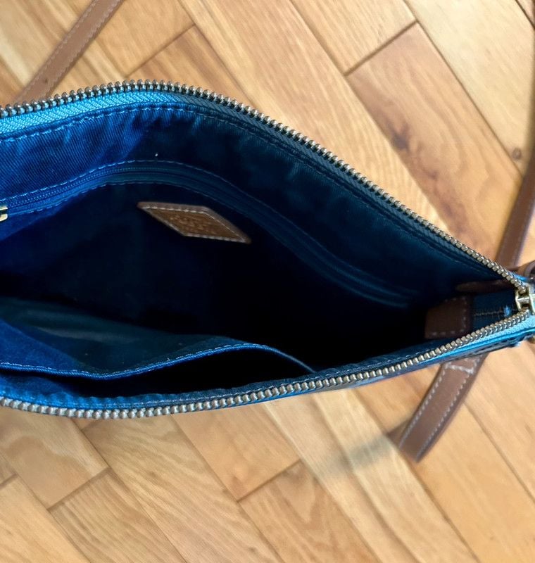 Fossil Fiona Small Crossbody Bag Butterfly Blue Leather 6