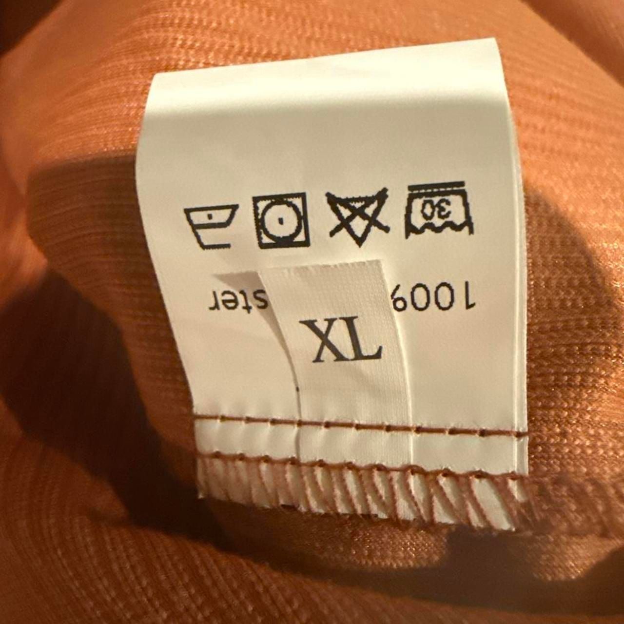 Unbranded Orange Corduroy Button-Up Shirt Size XL 4