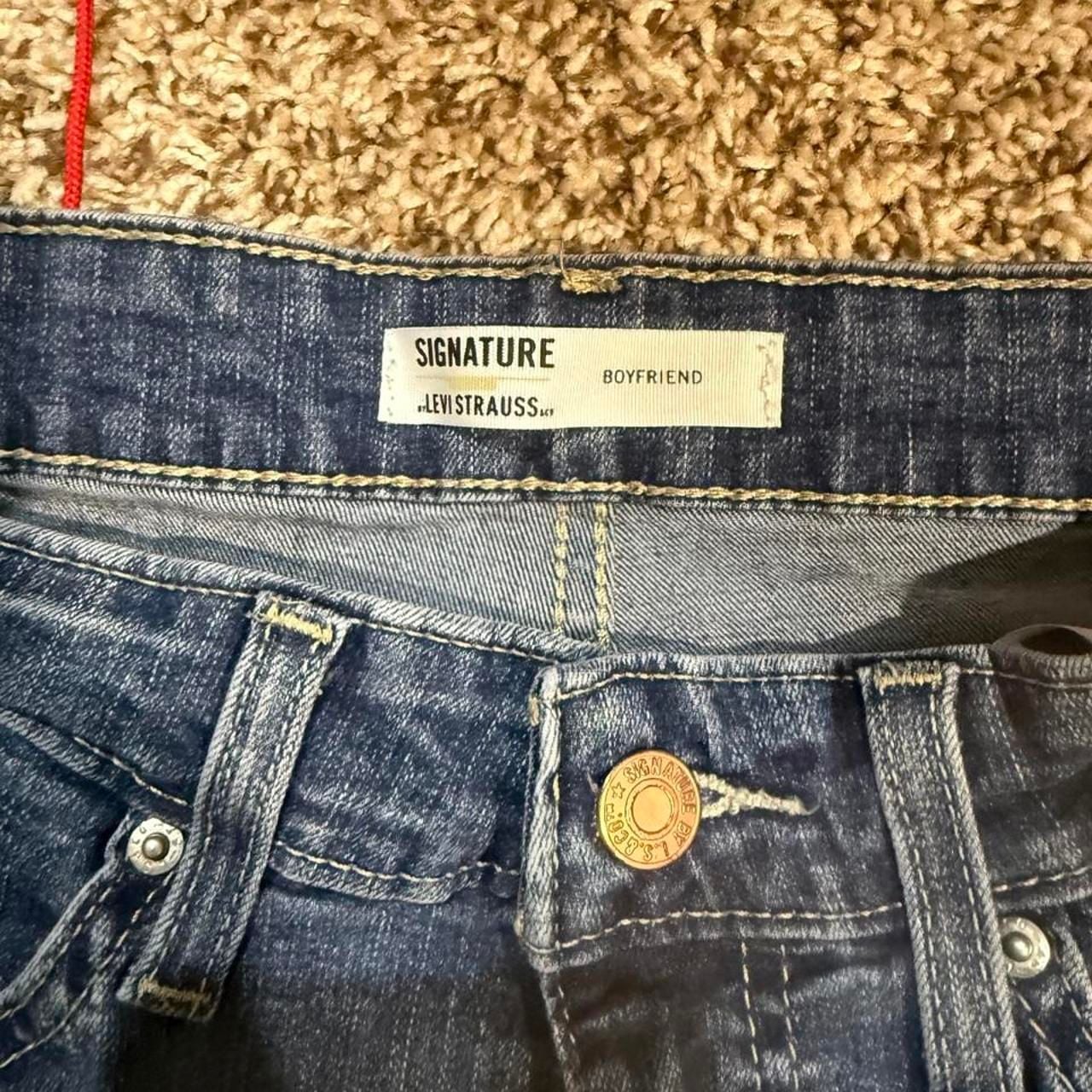 Signature by Levi Strauss & Co. Boyfriend Jeans Size 10 - W30 Blue Denim 3