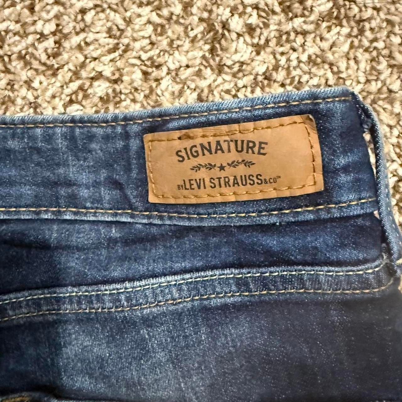 Signature by Levi Strauss & Co. Modern Slim Cuffed Jeans 8-W29 Dark Wash 6