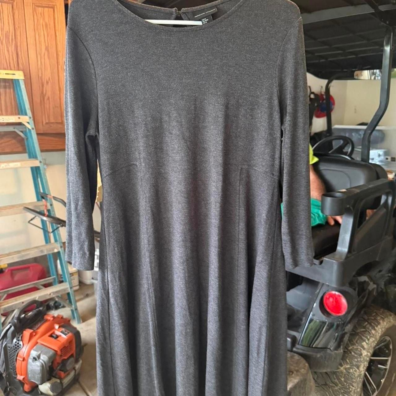 Adrienne Vittadini Dress Size M Gray Long Sleeve Workwear 2