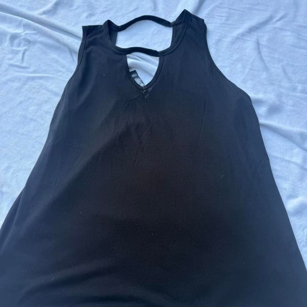 RBX Active Keyhole Tank Top XL Black Heather Polyester Blend