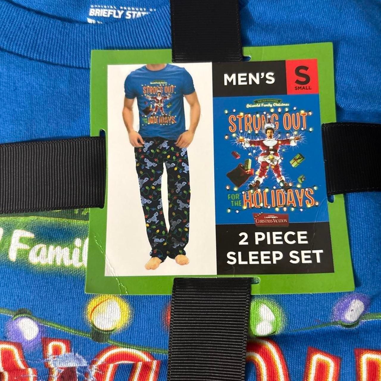 Briefly Stated Christmas Vacation Pajama Set Size S Blue Sleepwear 2