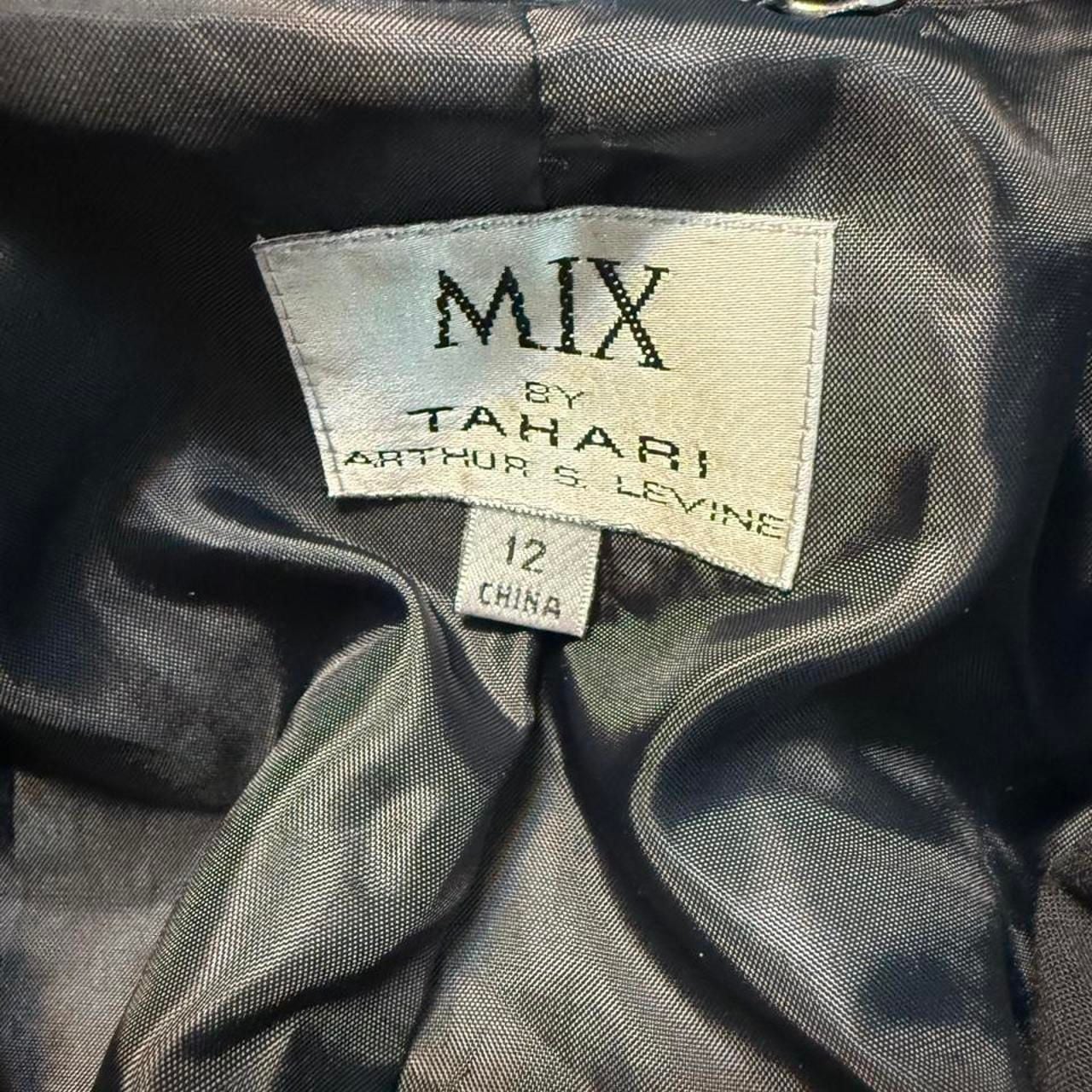 Mix by Tahari Black Blazer Size 12 Suit Jacket 3