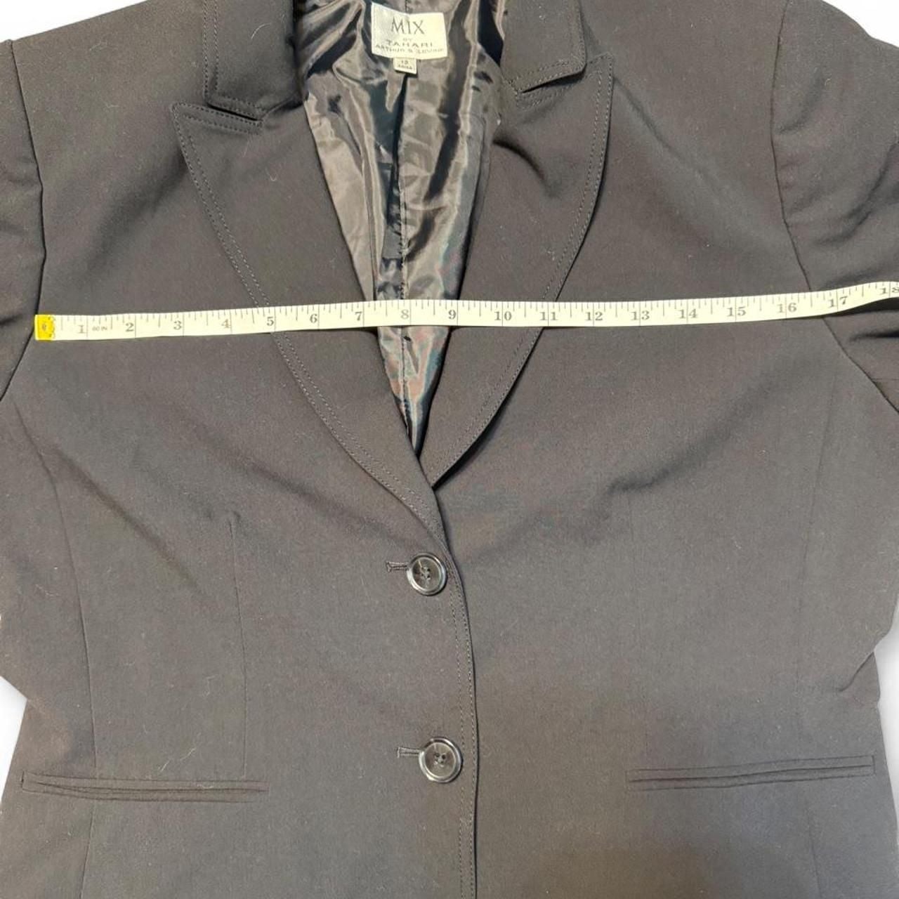 Mix by Tahari Black Blazer Size 12 Suit Jacket 5