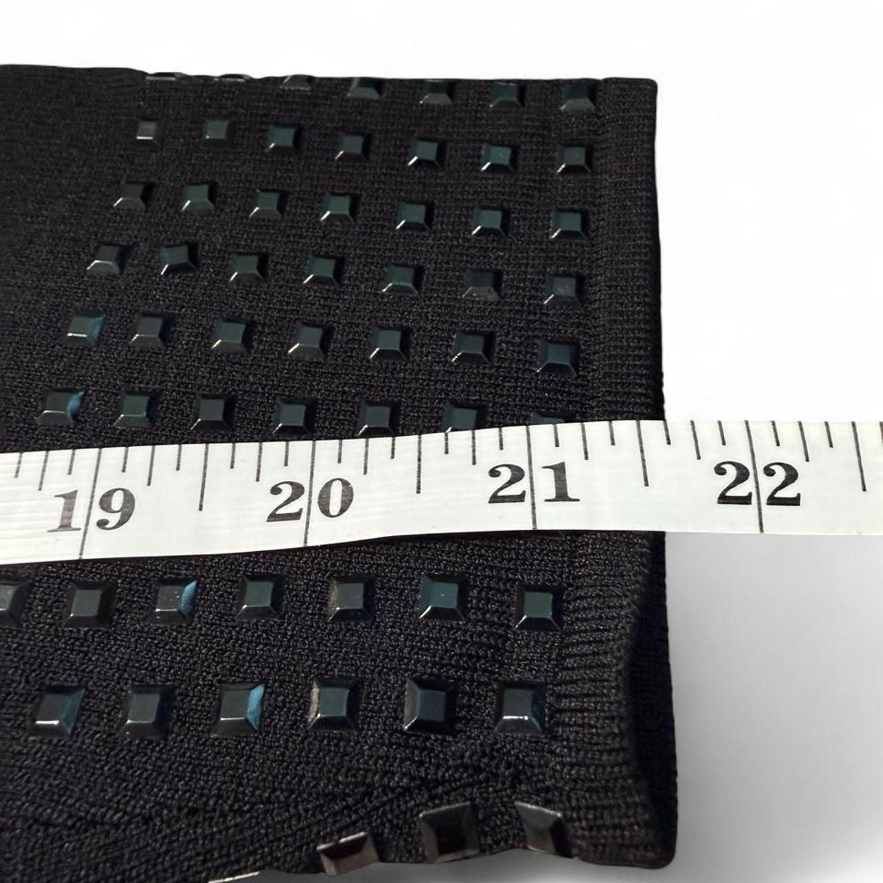 White House Black Market Studded Cuff Sweater Size XL Black Square Neck 7