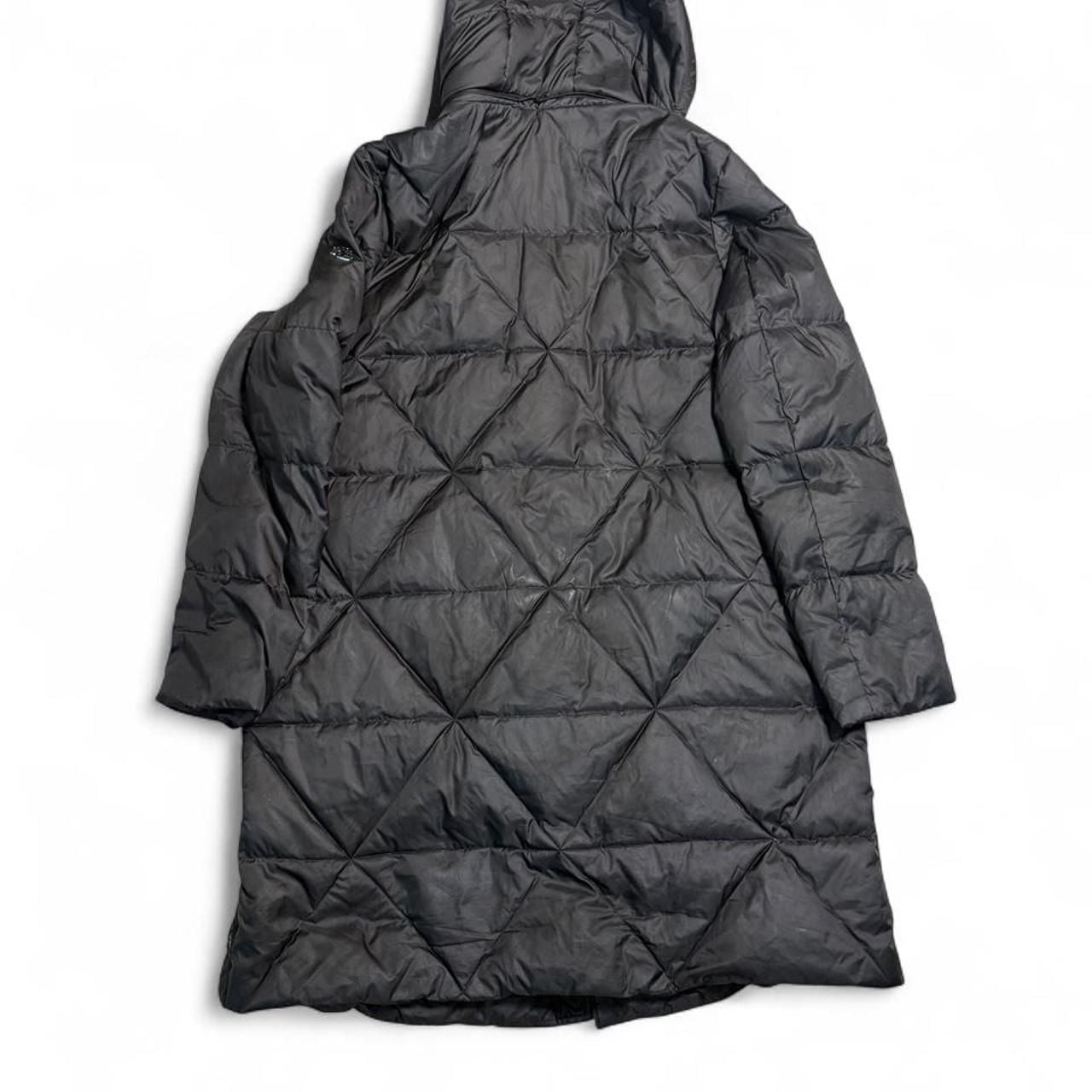 Lauren Ralph Lauren Puffer Coat Size M Black Fur Hood Long Jacket 8