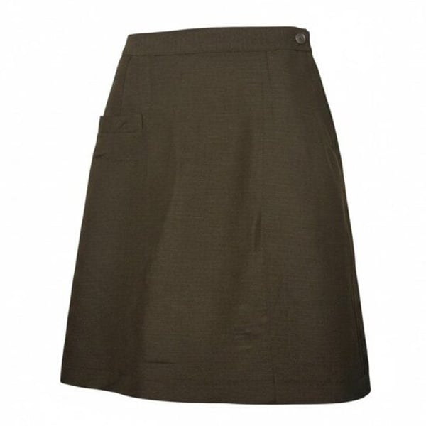 Vintage 90s NWT Collectible Gold Olive Linen A-Line Skirt Lined Pocket Size 10