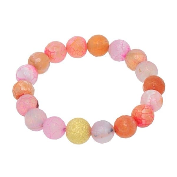 Pink & Orange Semi Precious Stone Bracelet