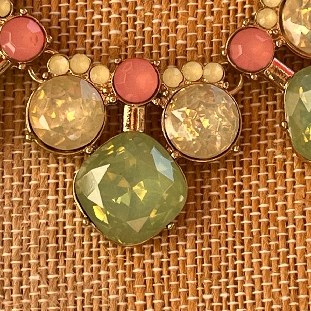 Pastel Rainbow Geometric Gem Statement Necklace Set 9