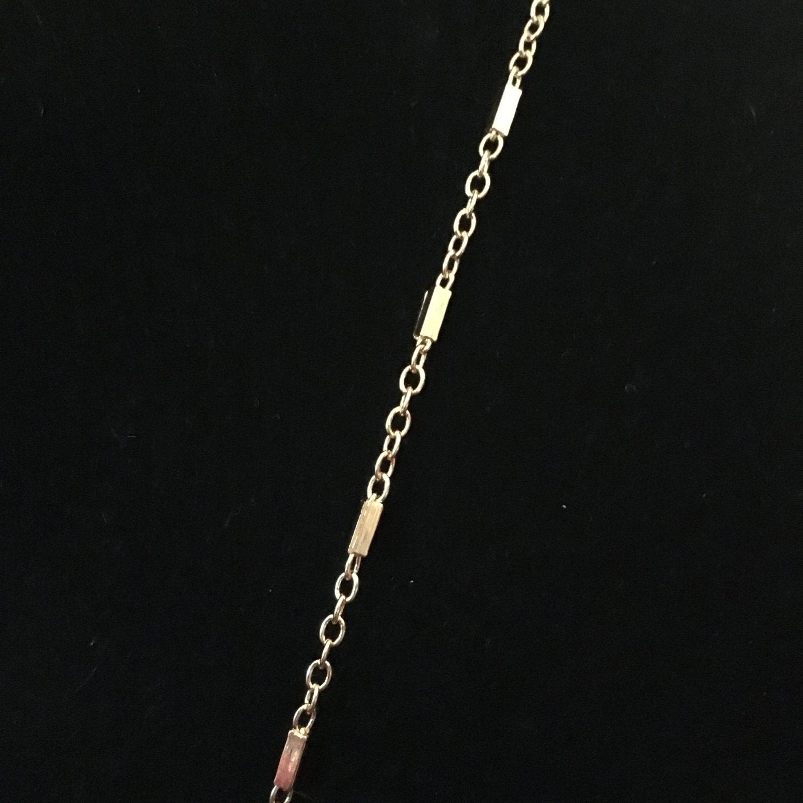 Good Tone Rectangular Stone Pendant Necklace- Gray 7