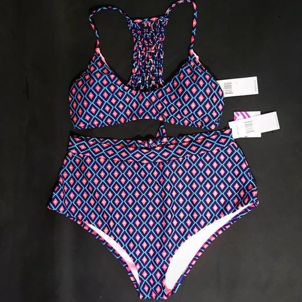 Tribal Macrame Halter/High Waist Bikini