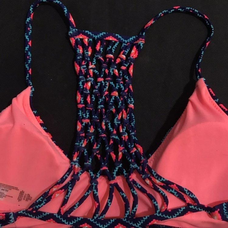 Tribal Macrame Halter/High Waist Bikini 4