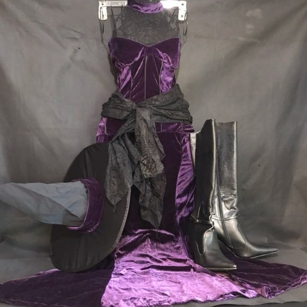 Entangled Purple Velvet Witch Costume