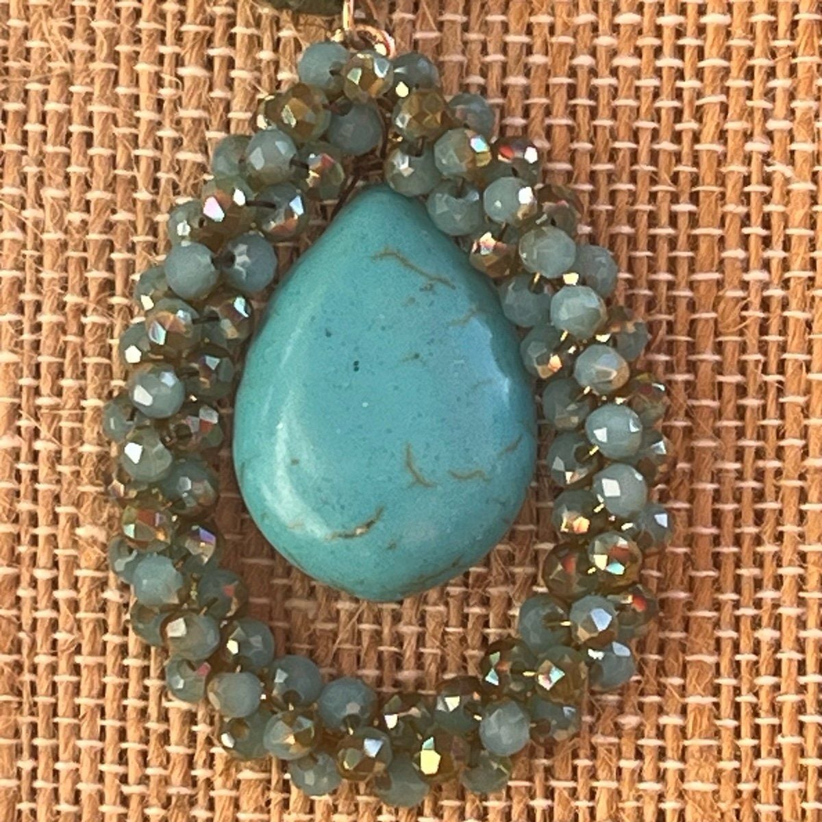 Turquoise & Green Beads/Stones Necklace 8