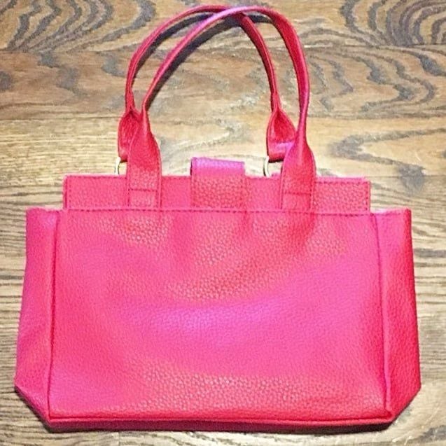 Textured Red Bag w/Tiger Print Lining 3
