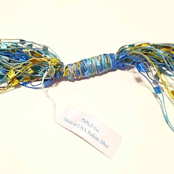 Layered Thread Necklace- Blue & Green 5