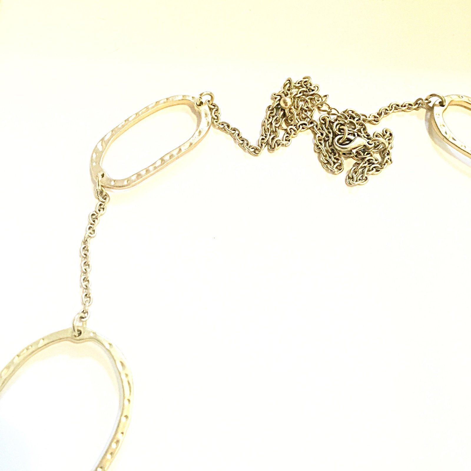 Gold Circle Station Chain Necklace 9