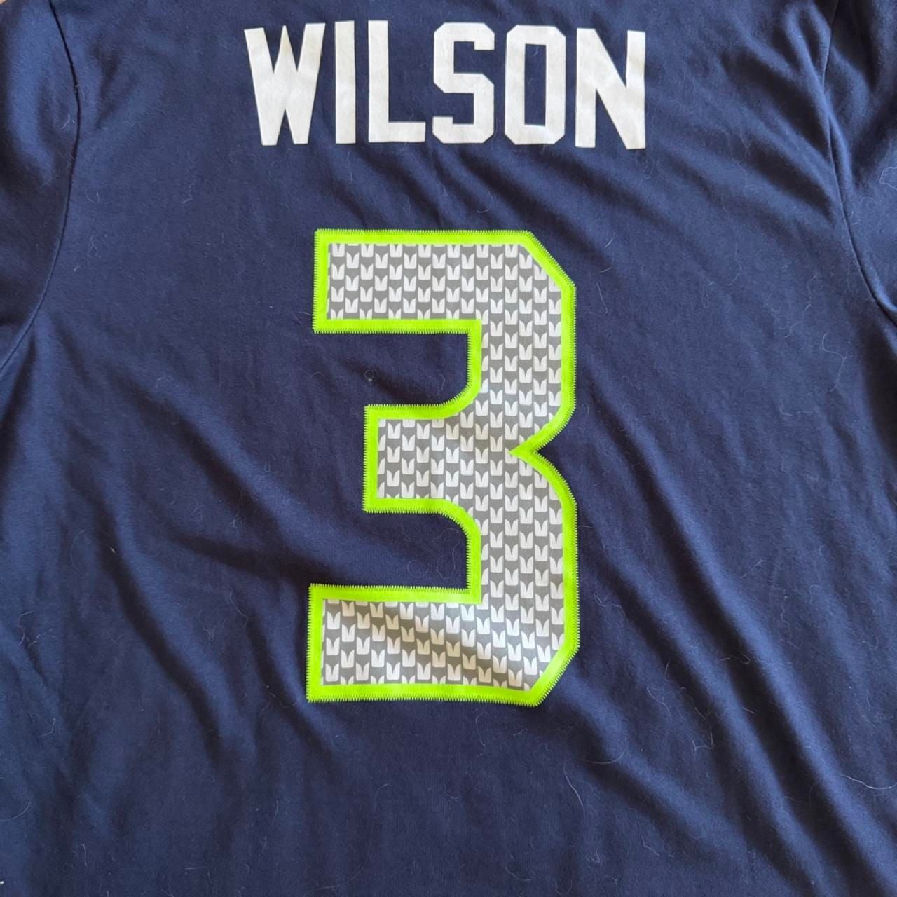 Nike Seahawks Russell Wilson Super Bowl XLIX T-Shirt XL Navy Blue 3 5