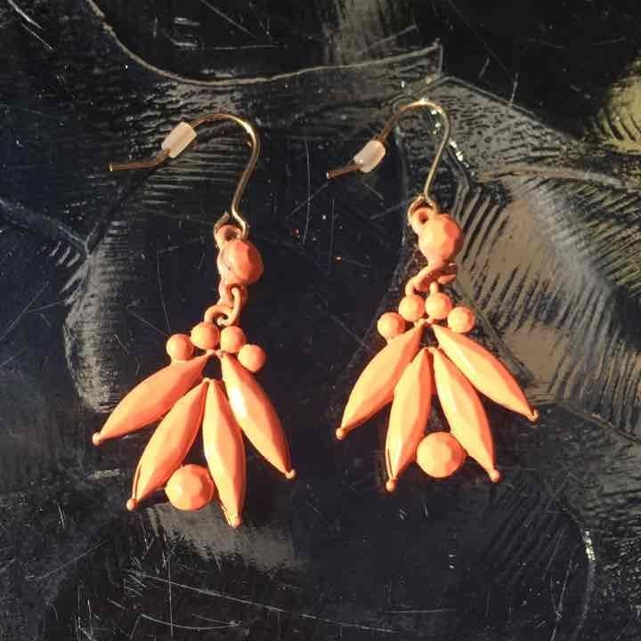 Floral Statement Necklace Set- Peach 7