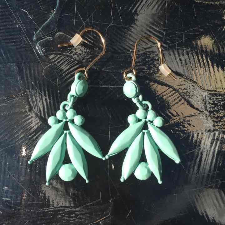 Floral Statement Necklace Set- Mint 7