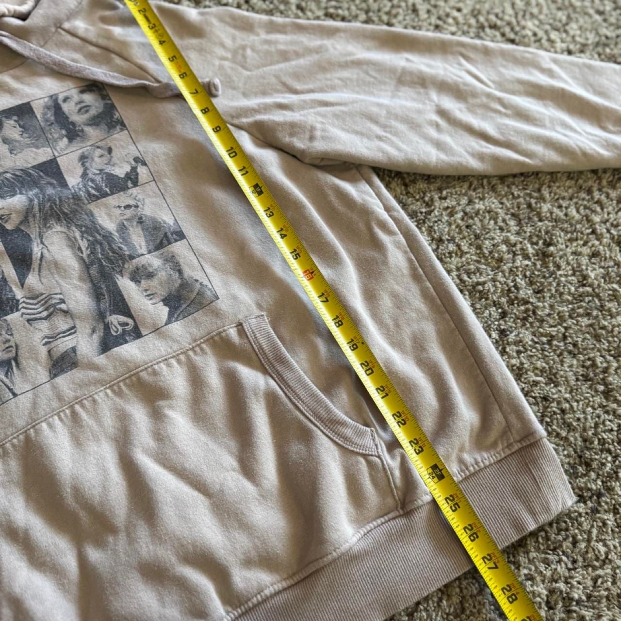 Taylor Swift The Eras Tour Hoodie Size M Beige Collage Graphic Pullover 7